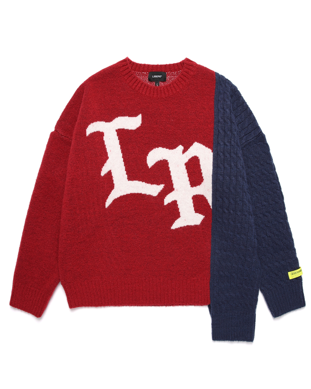 TWOFACE KNIT SWEATER / RED,BTS,JAPAN,FASHIONBRAND,LIBERE