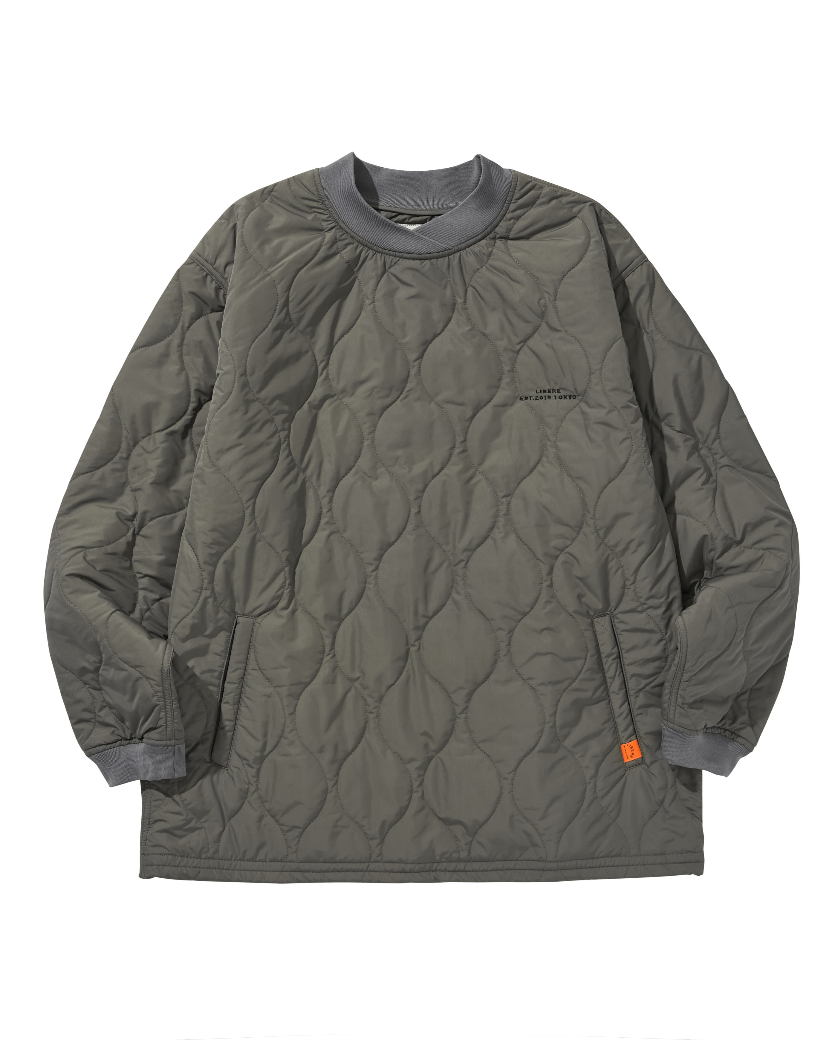 QUILTING PULL OVER JACKET / GRAY,BTS,JAPAN,FASHIONBRAND,LIBERE